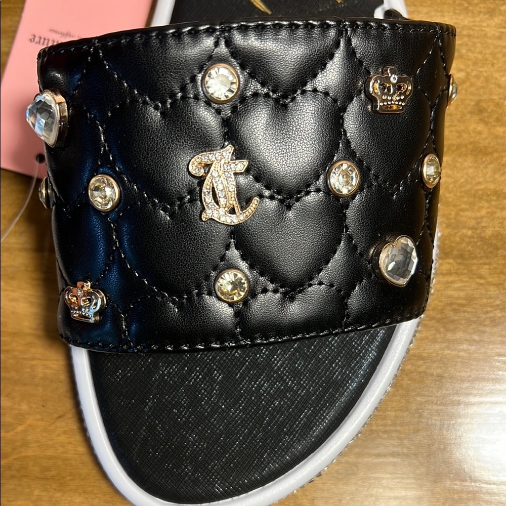 Juicy Couture Embellished Quilted Sandals - Picture 3 of 9